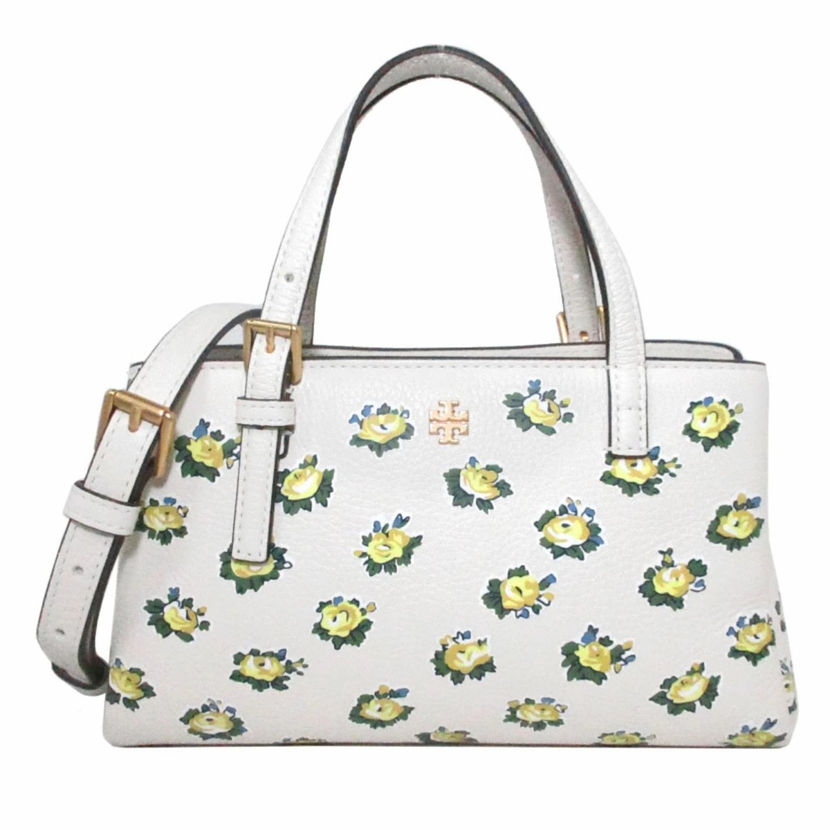 トリーバーチ トートバッグ フラワー プリント ミニ トート 2WAY