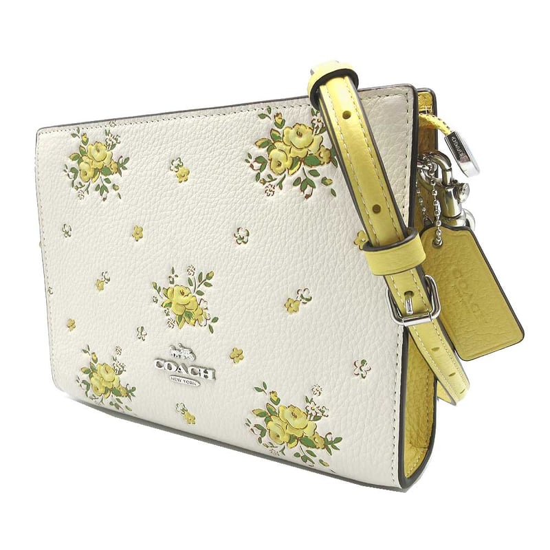 COACH フラワープリント ショルダーバッグ コーチ ショルダーバッグ COACH レザー ウィズ フローラル