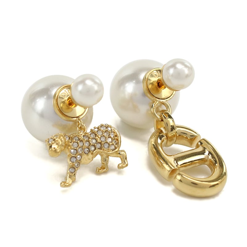 ディオール Christian Dior パール ピアス CDモチーフE2411 ディオール Christian Dior パール ピアス CDモチーフE2411