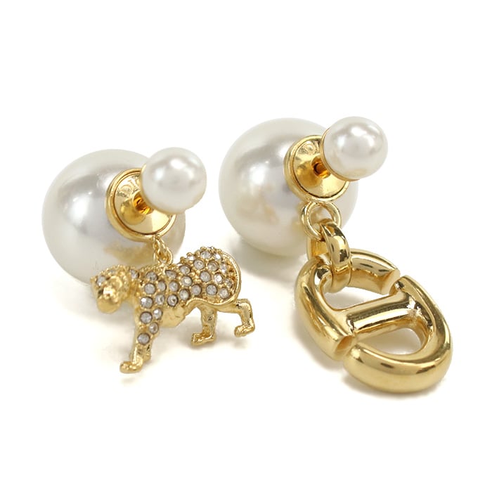 ディオール Christian Dior パール ピアス CDモチーフE2411 ディオール Christian Dior パール ピアス CDモチーフE2411