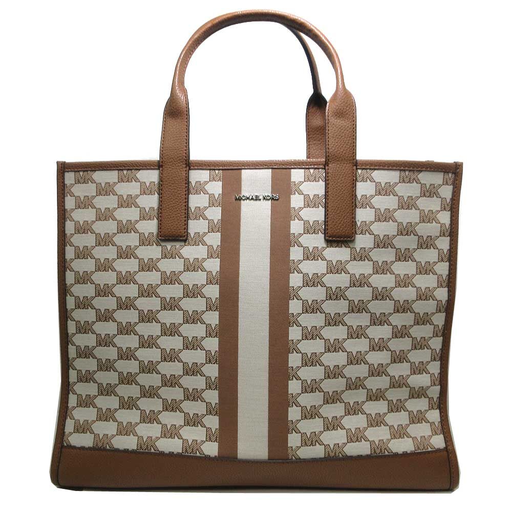 マイケルコース トートバッグ Michael Kors クーパー ジャカード ストライプ A4ファイル収納可 37S3LCOT4O LT CREAM  MLT メンズ