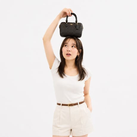 コーチ COACH　ミニ ローアン クロスボディ バッグ・シグネチャー キャンバス　CW329 IMXAQ