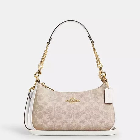 🎀コーチ COACH　テリ ショルダー バッグ・シグネチャー キャンバス　CV933 IMXDM