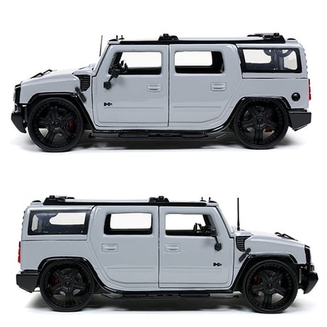 JADATOYS 1:24 JUST TRUCKS w/RACK & WHEELS 2003 Hummer H2 ミニカー