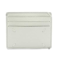 ✨メゾンマルジェラ カードケース  Maison Margiela レザー 4ステッチ スリム カードホルダー SA2VX0003 P4745 T1003（ホワイト系）レディース
