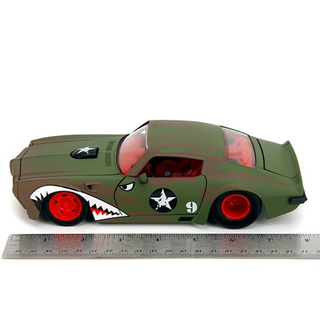 JADATOYS 1:24 BTM 1972 Pontiac Firebird Army Camo ミニカー