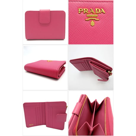 プラダ 二つ折り財布 PRADA サフィアーノ ロゴ ウォレット 1ML018-QWA-F0505 SAFFIANO METAL アウトレット レディース