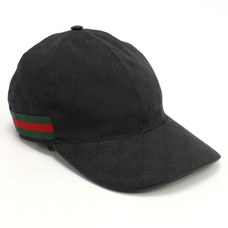 グッチ GUCCI ベースボールキャップ メンズ GGキャンバス200035　KQWBG　1060ブラック #M