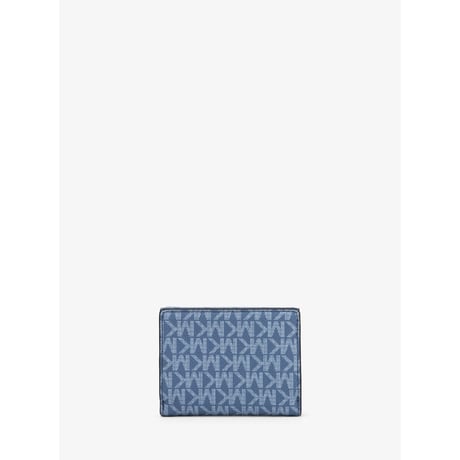 🎀MICHAEL KORS OUTLET JET SET TRAVEL コンパクト ウォレット ミディアム - MKシグネチャー 35S4STVE2V461 デニム