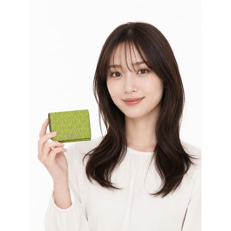 🎀MICHAEL KORS OUTLET JET SET TRAVEL コンパクト ウォレット ミディアム - MKシグネチャー 35S4STVE2V320 ライム
