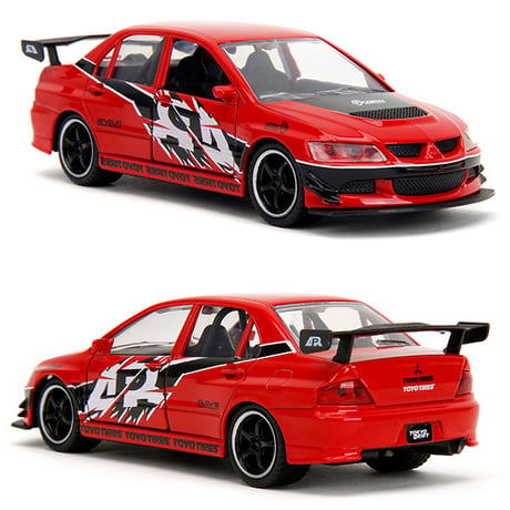 JADATOYS 1:32 ワイルドスピードダイキャストカー Mitsubishi Lancer Evolution IX