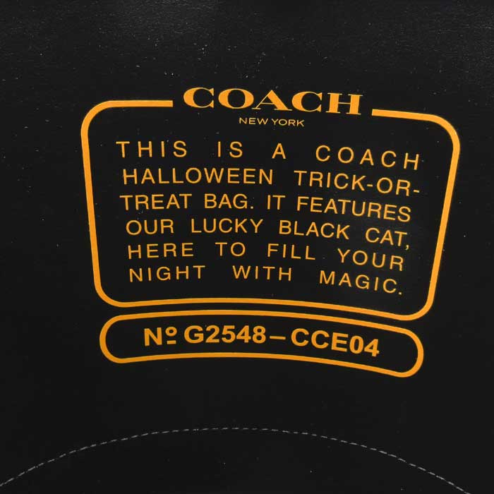 🎀コーチ ハンドバッグ COACH HALLOWEEN ブラック キャット トリック