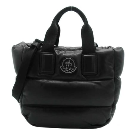 🎀モンクレール バッグ MONCLER 「MINI CARADOC」 レザー ダウン ミニトート 2WAY 斜めがけ 5L00010 M3708 999 アウトレット レディース