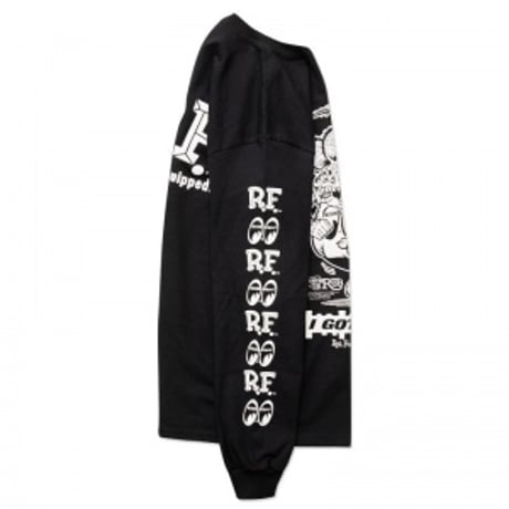 Rat Fink x MOON Equipped ロング スリーブ Tシャツ 【ラットフィンク 】BKブラック Mサイズ