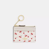 🎀コーチ COACH　ミニ スキニー ID ケース・チェリー プリント　CFA32 IMCAH