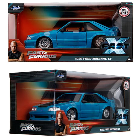 JADATOYS 1:24 ワイルドスピードダイキャストカー 1989 FORD MUSTANG GT