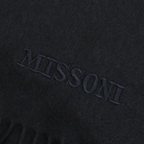 ミッソーニ MISSONI カシミア 100% マフラー 6345 9 DARK GREY グレー系 メンズ レディース warm-01