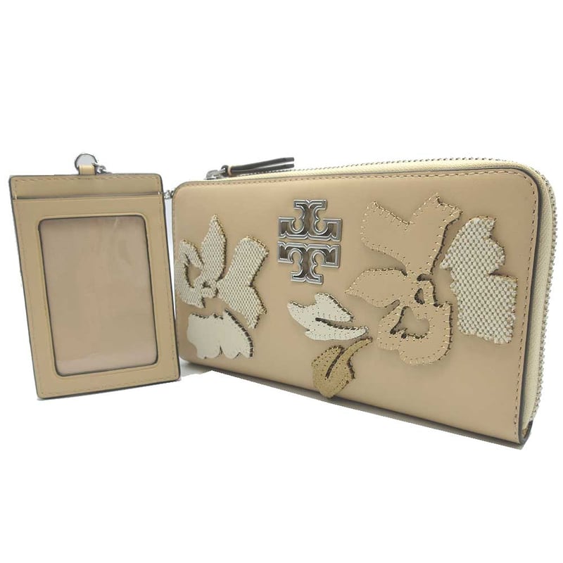 Tory Burch トリーバーチ ラウンドファスナー ブリテン ジップ 長財布（小銭入れあり） レザー レディース [中古] TORY BURCH（トリーバーチ） ラウンドファスナー TTロゴ 長財布 レザー