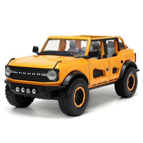 JADATOYS 1:24 JUST TRUCKS w/RACK & WHEELS 2021 FORD BRONCO ミニカー