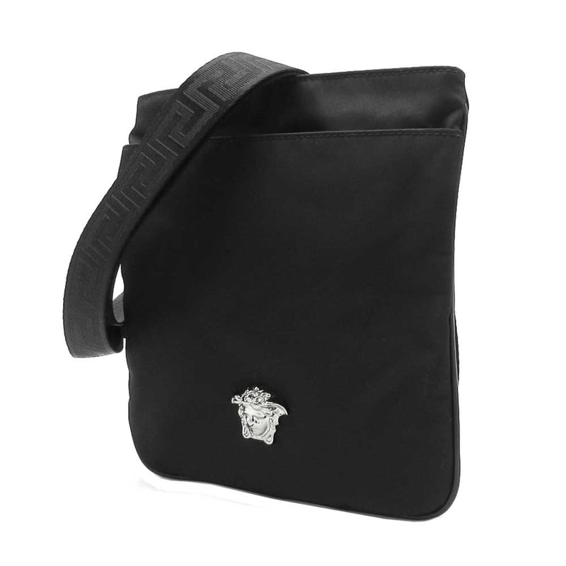 ヴェルサーチェ ショルダーバッグ VERSACE ナイロン フラット クロス 