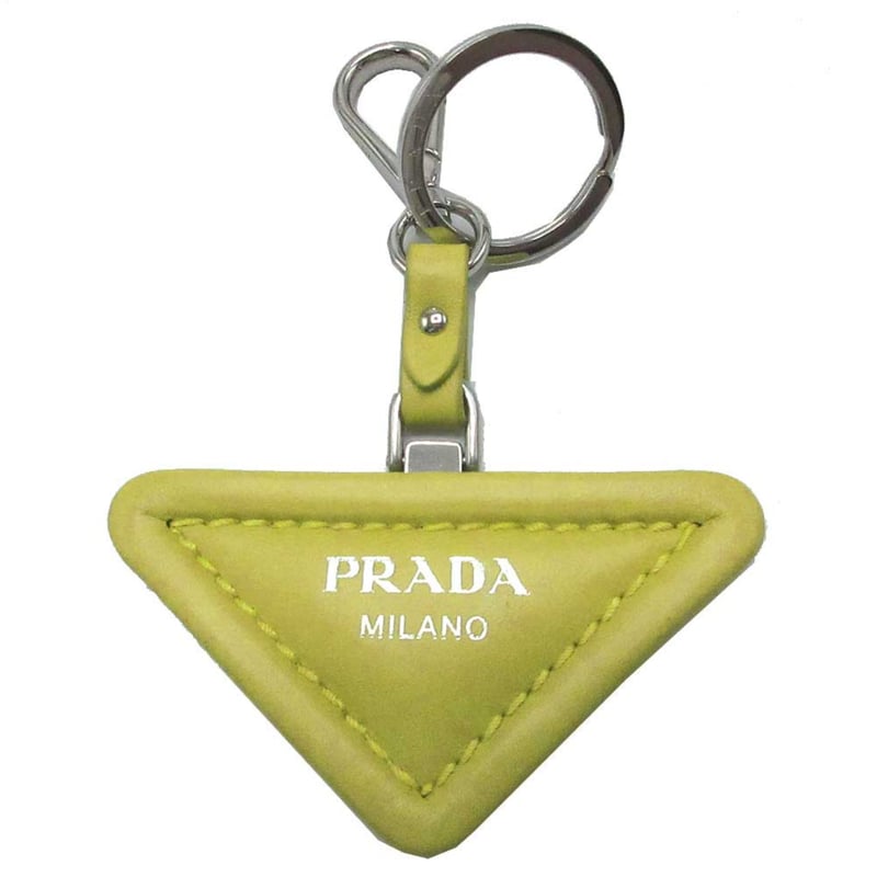 プラダ キーホルダー PRADA レザー 三角プレートチャーム プラダ キーホルダー PRADA レザー 三角プレートチャーム