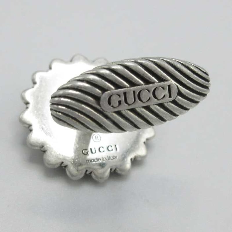 GUCCI カフス　シルバー　GGロゴ　シェリーライン　silver925 GUCCI グッチ カフス カフリンクス Gマーク Gモチーフ