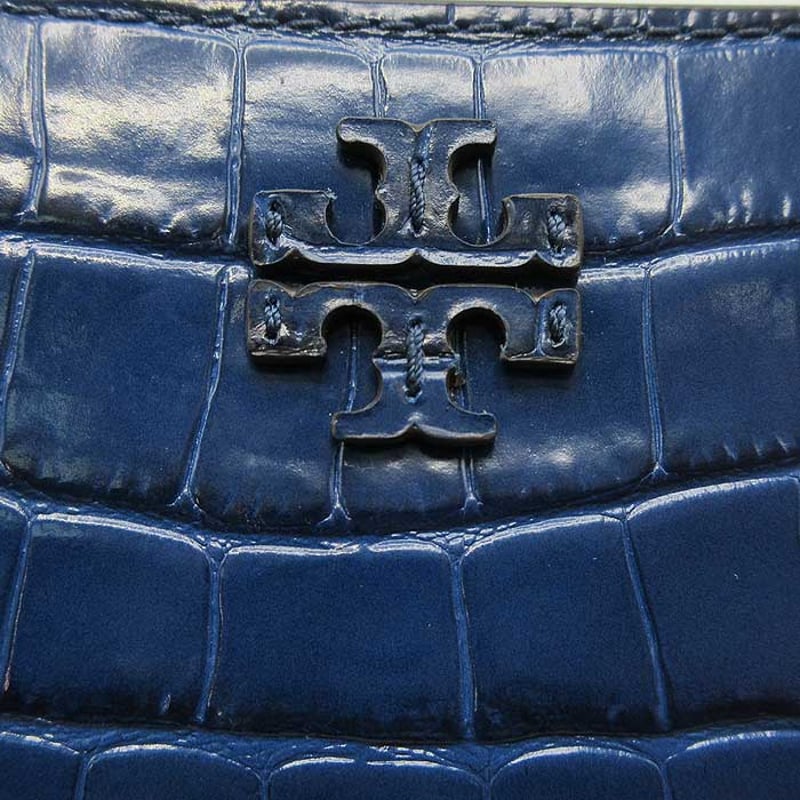トリーバーチ 二つ折り財布 TORY BURCH ティア クロコ調レザー ジップ