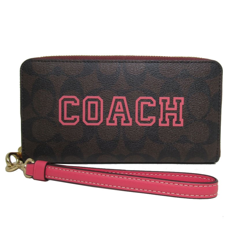 コーチ 長財布 COACH PVC シグネチャー ウィズ ヴァーシティ モチーフ