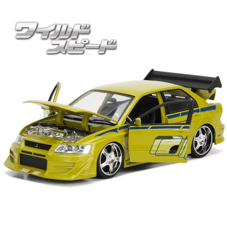 JADATOYS 1:24ワイルドスピードダイキャストカー BRIAN'S MITSUBISHI LANCER EVOLUTION 7