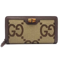 グッチ 長財布 GUCCI ジャンボ GG キャンバス バンブー ダイアナ ジップ アラウンド 658634 UKMBT 2572 ブティックライン レディース