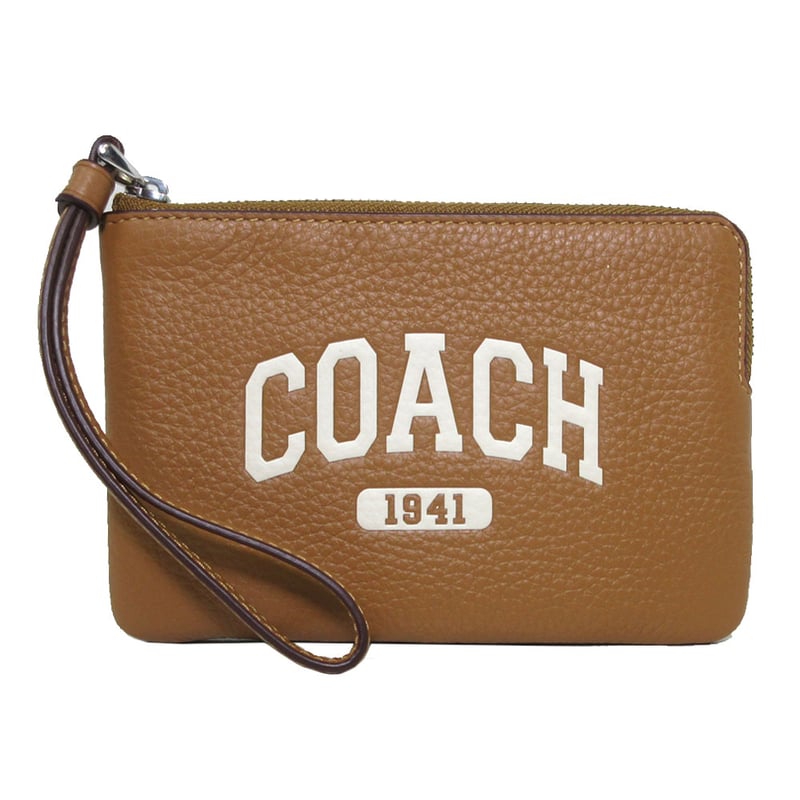 コーチ ポーチ COACH バーシティ コーナージップリストレット L字