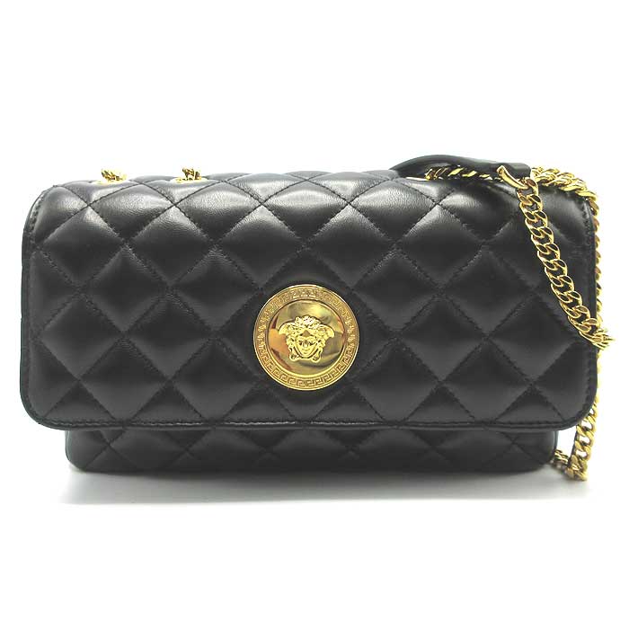 新品★VERSACE■キルティングショルダーバッグ スモール ヴェルサーチェ VERSACE キルティング ラムレザー スモール