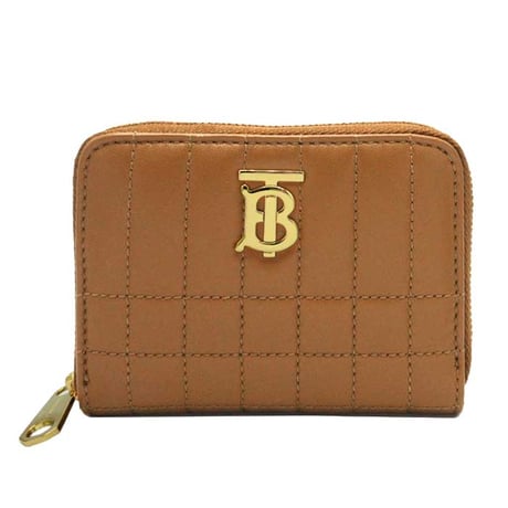 バーバリー 財布 (札入れなし) BURBERRY レザー キルティング TBロゴメタル 8090458 MARPLE BROWN アウトレット レディース