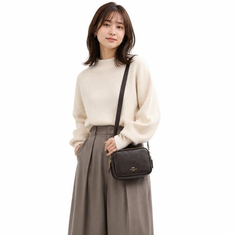 🎀コーチ COACH　ミニ キャリー クロスボディ バッグ・シグネチャー キャンバス　CEK69 IMXAQ