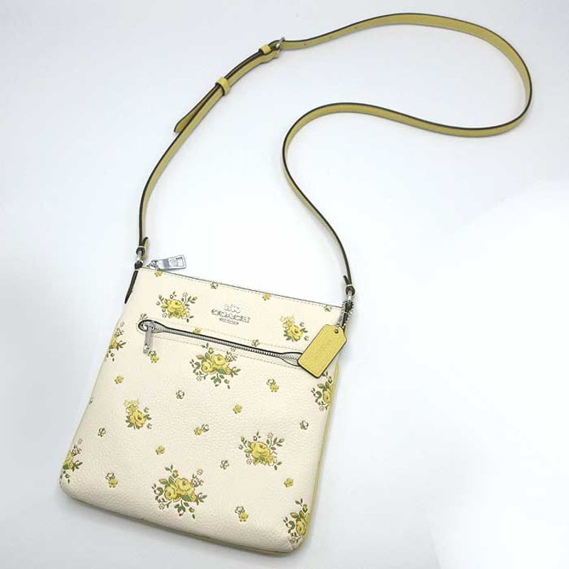 国内即発 COACH フローラル プリント ミニ ローワン CAQ08 コーチ ショルダーバッグ COACH ミニ ローワン レザー