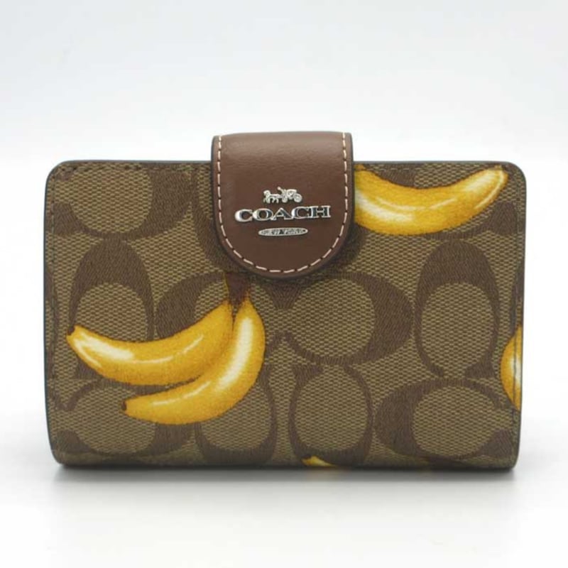 コーチ 二つ折り財布(小銭入れあり) COACH シグネチャー PVC 