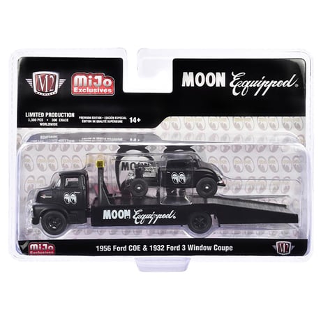 M2 MACHINES 1:64 MOON EQUIPPED 1956 Ford COE & 1932 Ford 3 Window Coupe 【ムーンアイズ】ミニカー