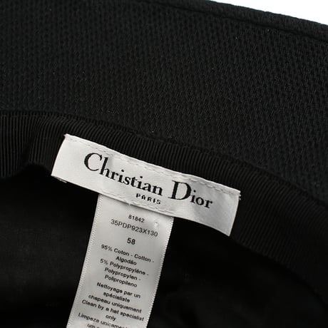 ディオール Christian Dior D-BOBBY ボブハット ロゴ バケットハット35PDP923　X130　933ブラック ホワイト系