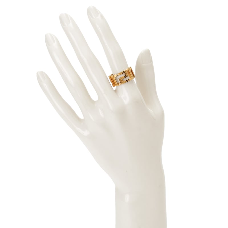 ベルサーチ エングレイブド グリークキー リング グレカモチーフ