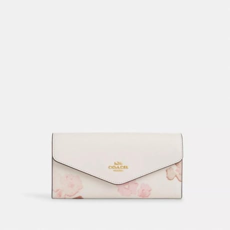 🎀コーチ COACH　エンベロープ ウォレット・フローラル プリント　CU162 IMCAH