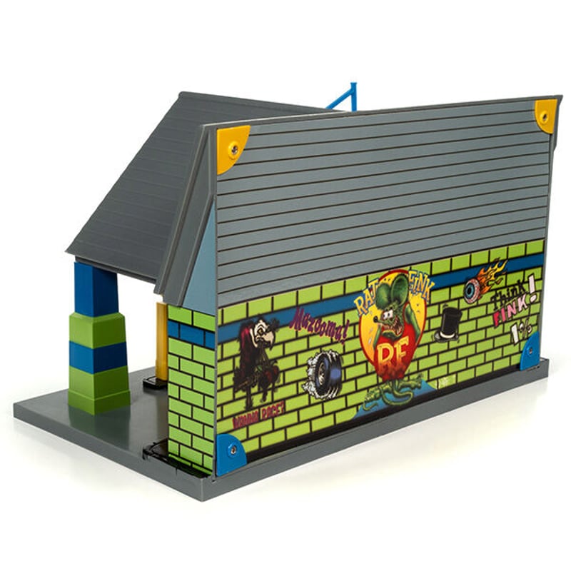 ラットフィンク　ガレージ　ミニカー　AUTOWORLD AUTO WORLD 1:48 RAT FINK Garage with 1:32 Tow T
