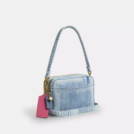 🎀コーチ COACH　キャリー クロスボディ バッグ・ラブド デニム・チャーム　CEK67 IMNIM