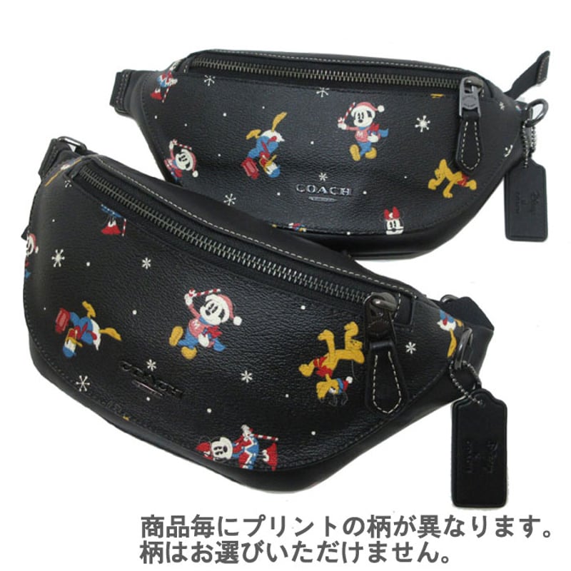 コーチ COACH X DISNEY ミッキー ホリデイ プリント ミニ ベルトバッグ 