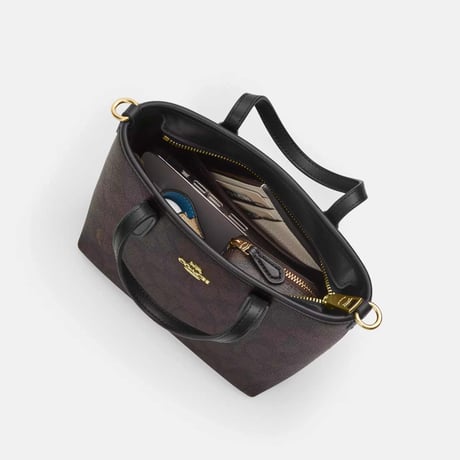 🎀コーチ COACH シティ ミニ トート バッグ・シグネチャー キャンバス CW032 IMXAQ