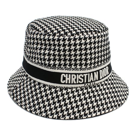 ディオール Christian Dior D-BOBBY ボブハット ロゴ バケットハット35PDP923　X130　933ブラック ホワイト系
