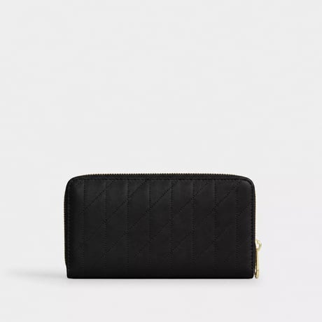 🎀コーチ COACH　ロング ジップ アラウンド ウォレット・キルティング　CEL63 IMBLK