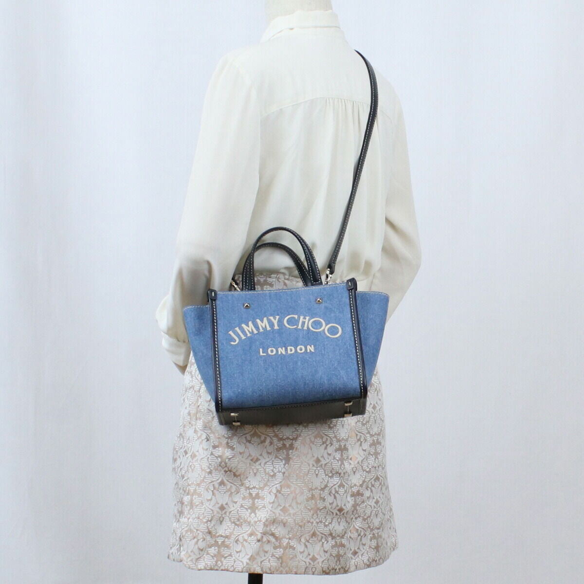 JIMMY CHOO ジミーチュウ VARENNE TOTE BAG デニム