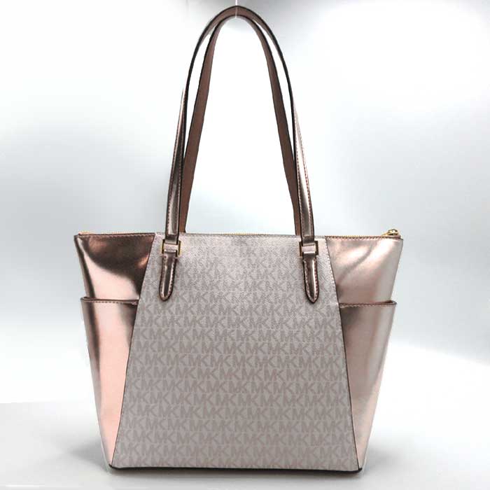 マイケルコース トートバッグ シャーロット MKシグネチャー メタリック  