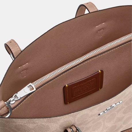 🎀COACH モリー トート バッグ 25・シグネチャー キャンバス CV965 SVPWH