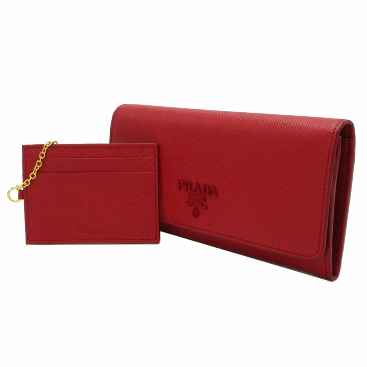 [新品ギャランティーカード付き]PRADA 2つ折りウォレット￼￼ 新品ギャランティーカード付き]PRADA 2つ折りウォレット￼￼